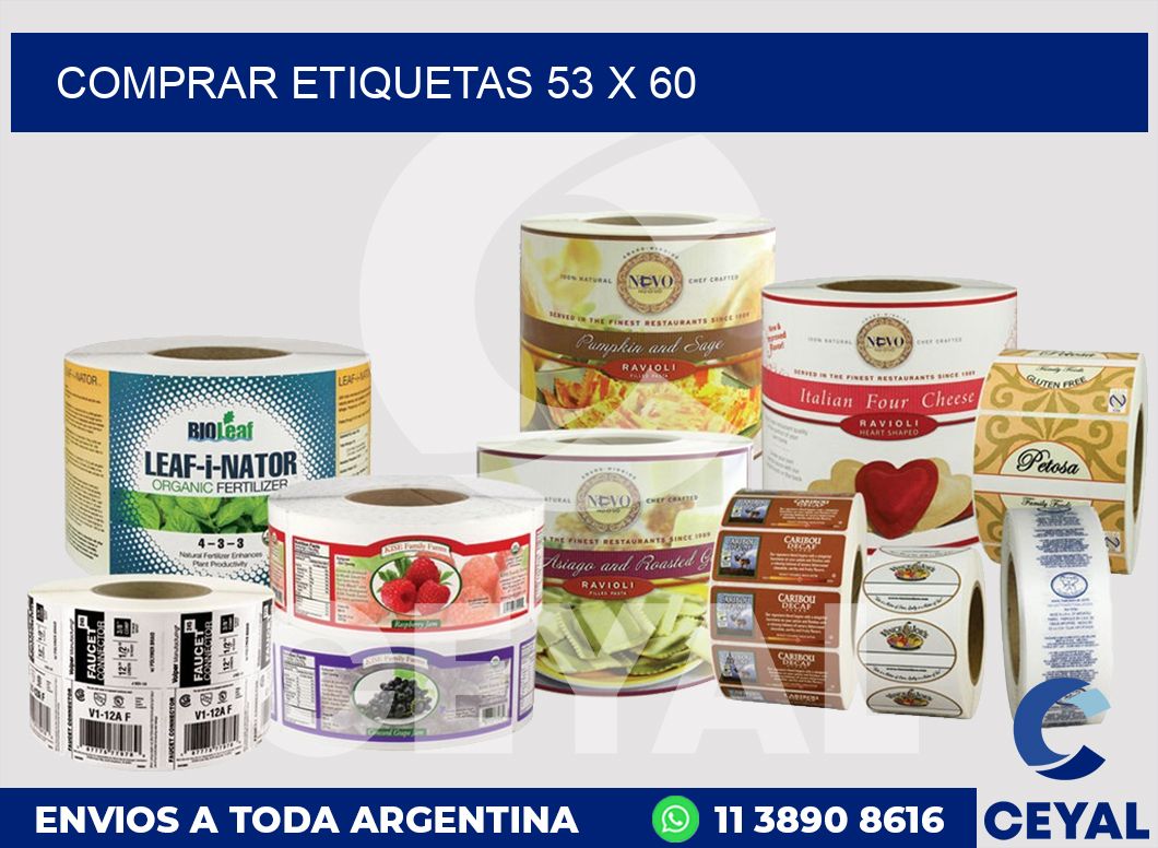 Comprar etiquetas 53 x 60