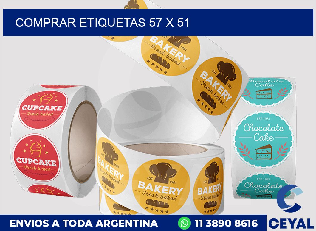 Comprar etiquetas 57 x 51