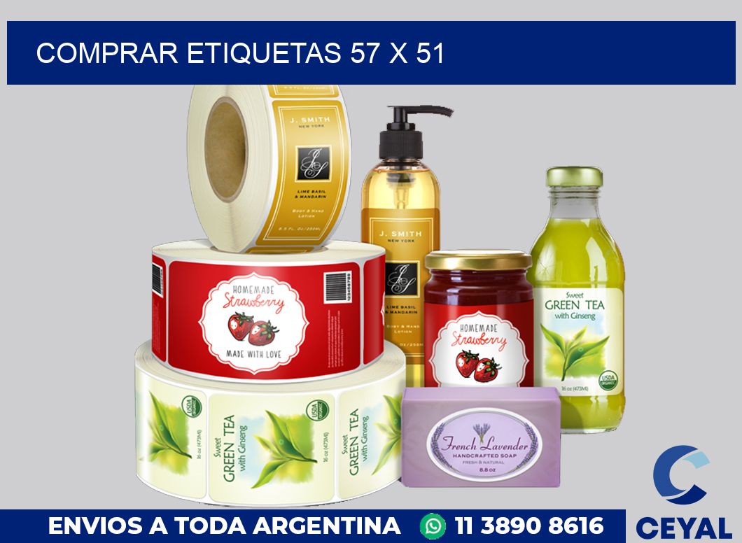 Comprar etiquetas 57 x 51