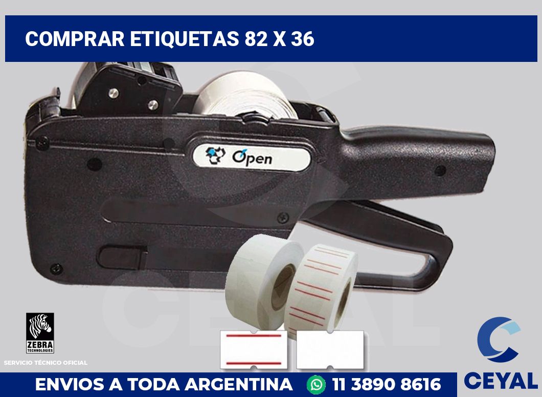 Comprar etiquetas 82 x 36