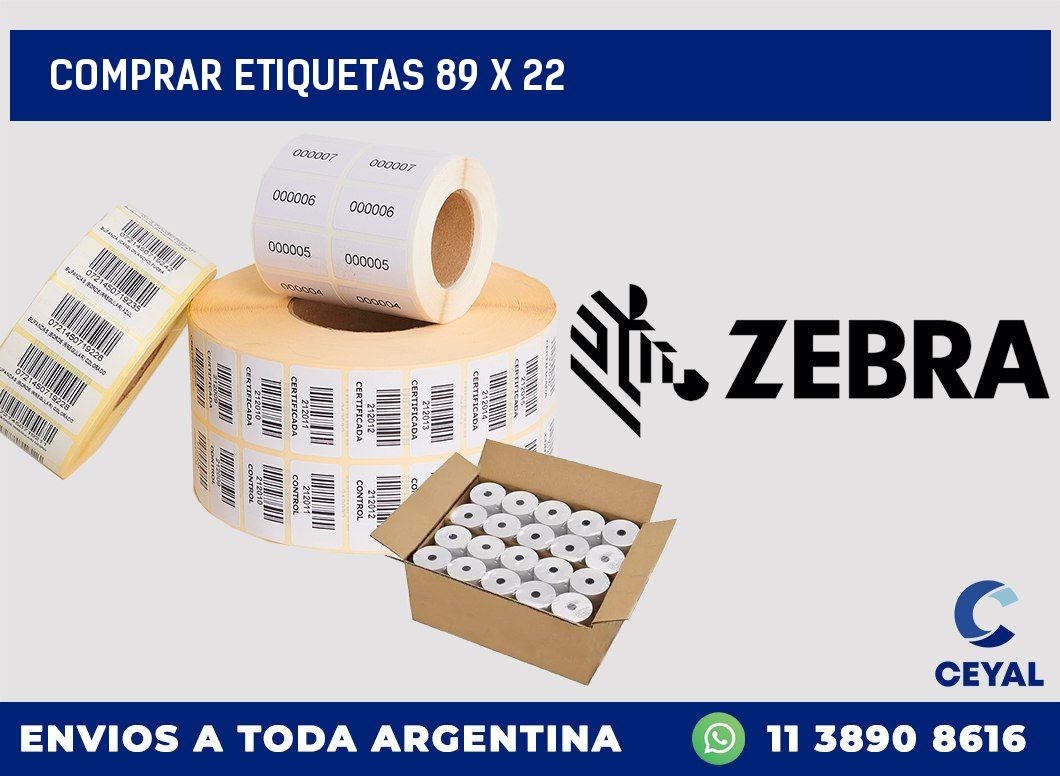 Comprar etiquetas 89 x 22