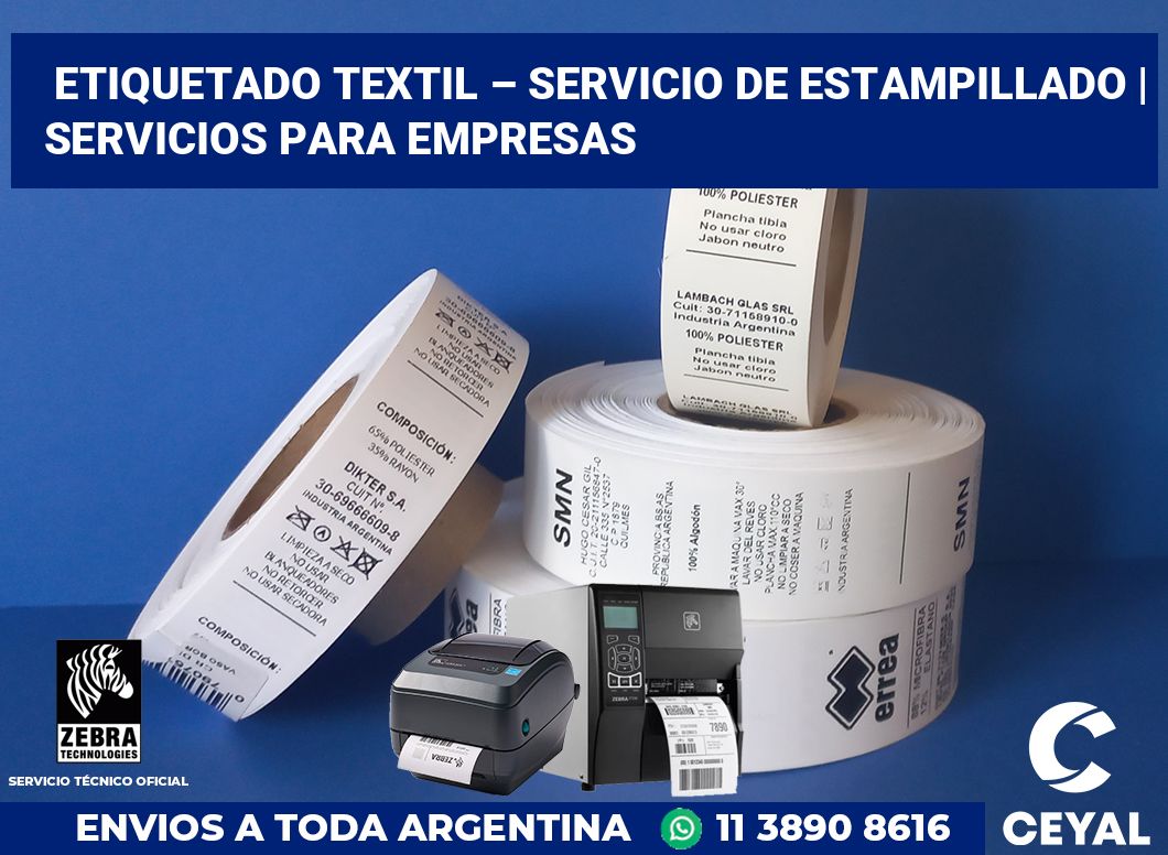 Etiquetado textil – servicio de estampillado | Servicios para empresas