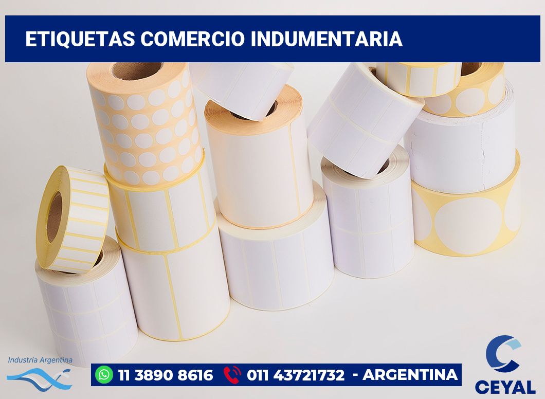 Etiquetas Comercio indumentaria