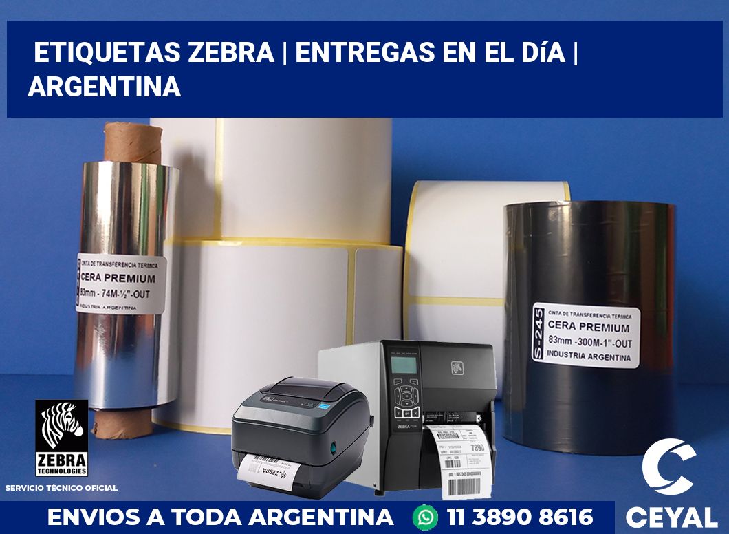Etiquetas Zebra | Entregas en el día | Argentina
