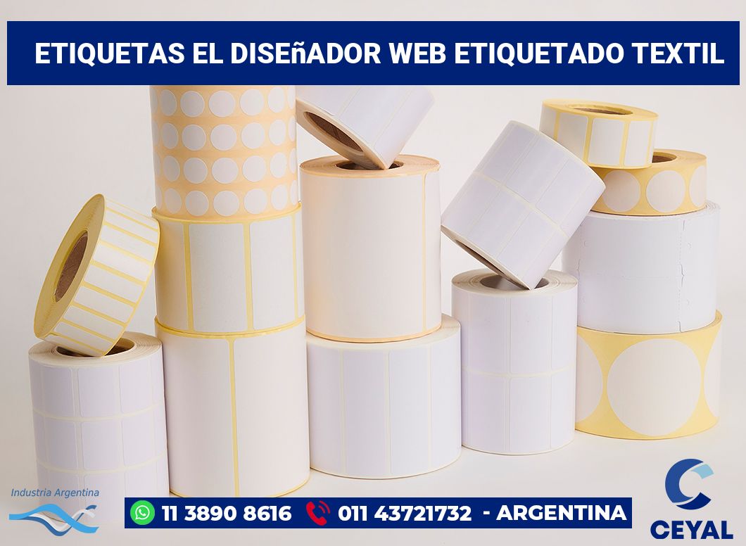 Etiquetas el diseñador web Etiquetado textil