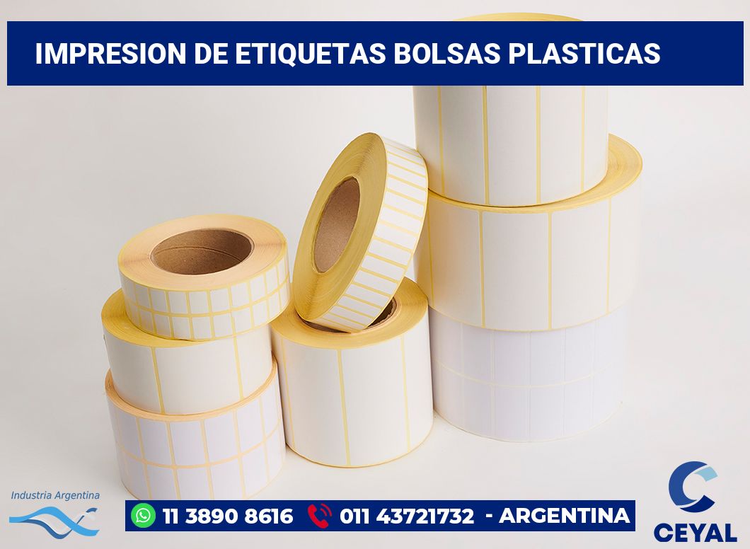 Impresion de etiquetas Bolsas plasticas
