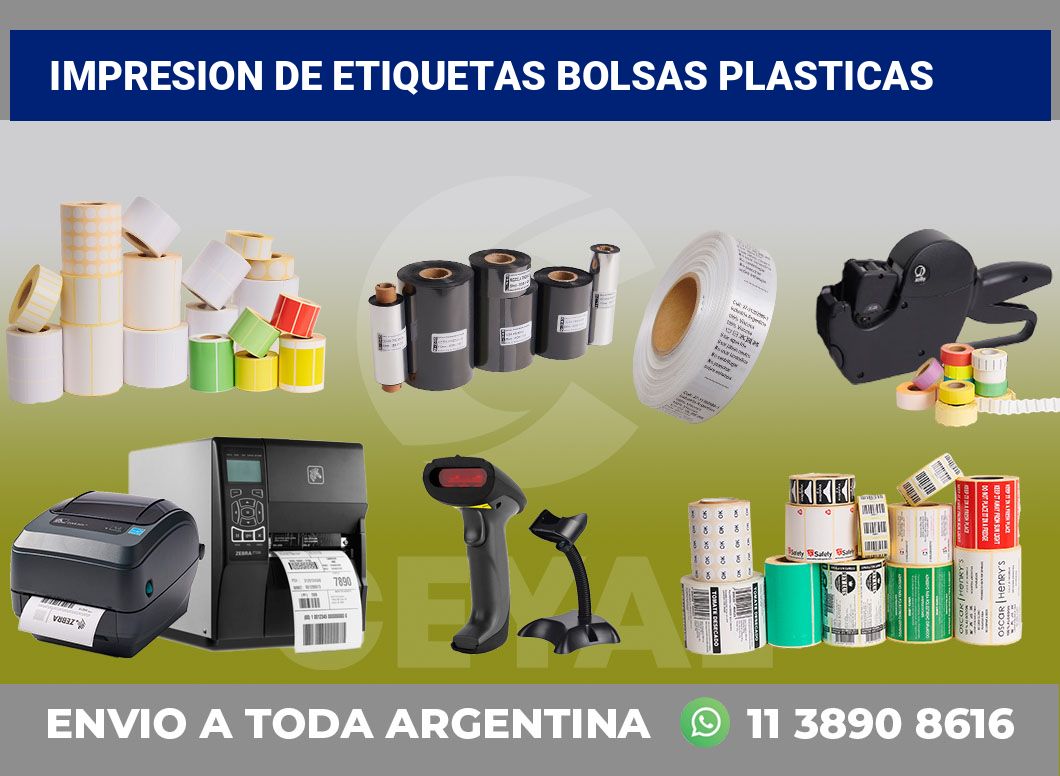 Impresion de etiquetas Bolsas plasticas