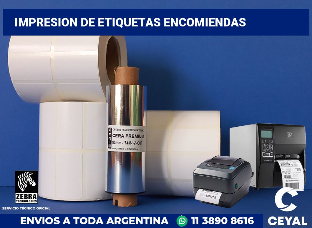 Impresion de etiquetas encomiendas