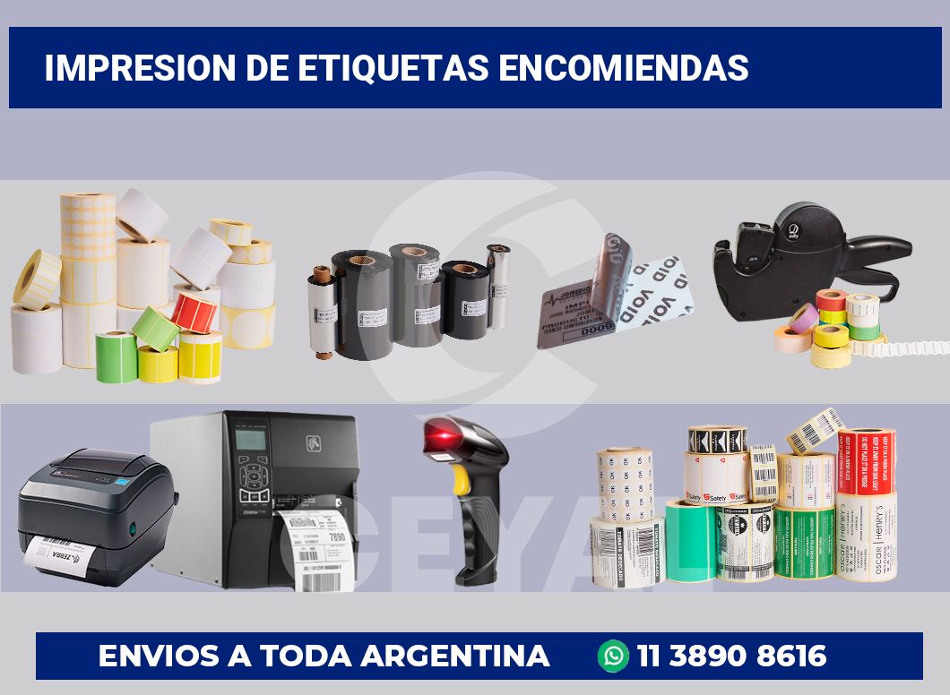 Impresion de etiquetas encomiendas
