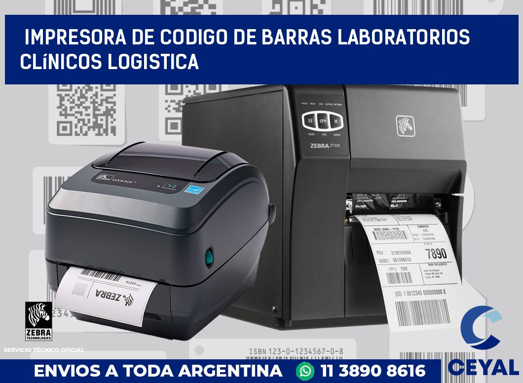 Impresora de codigo de barras Laboratorios clínicos logistica