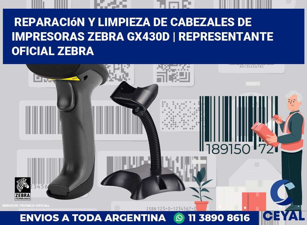 Reparación y limpieza de cabezales de impresoras Zebra GX430d | Representante oficial Zebra