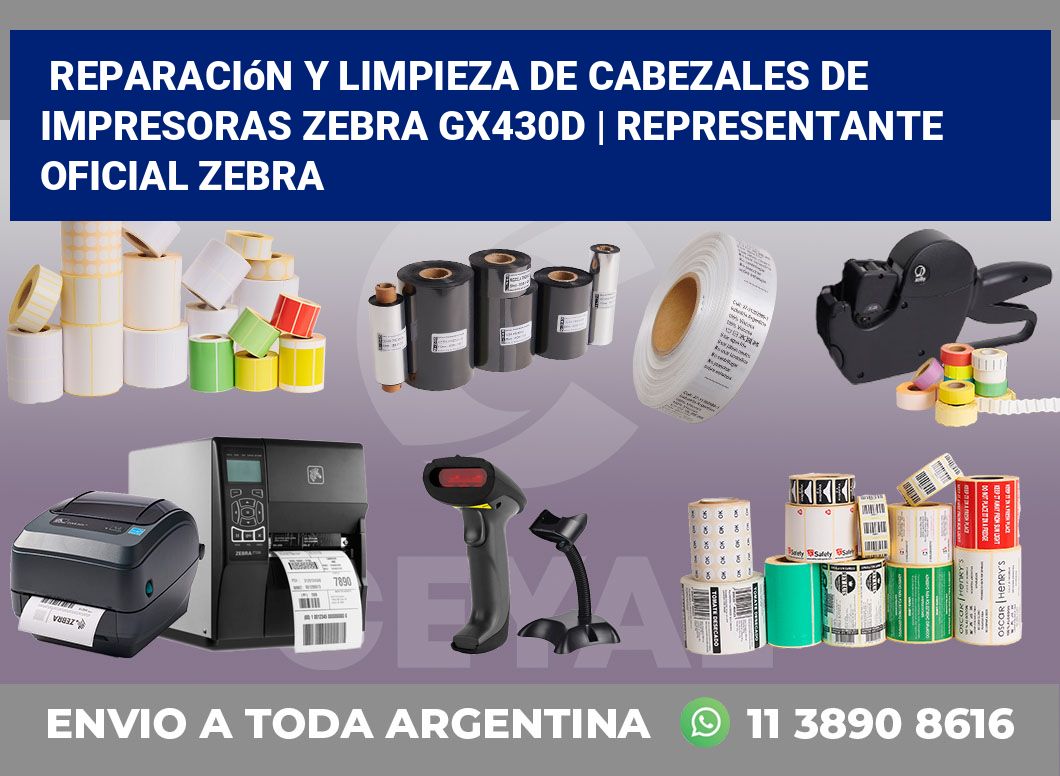 Reparación y limpieza de cabezales de impresoras Zebra GX430d | Representante oficial Zebra