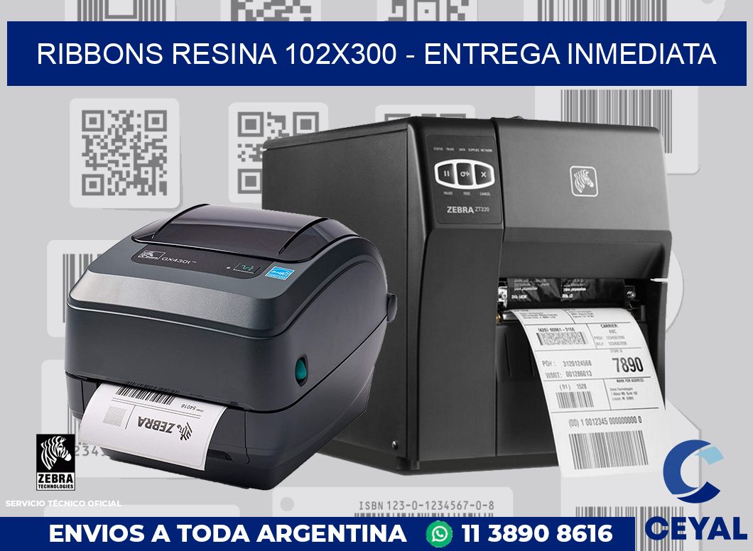 Ribbons resina 102x300 - Entrega inmediata