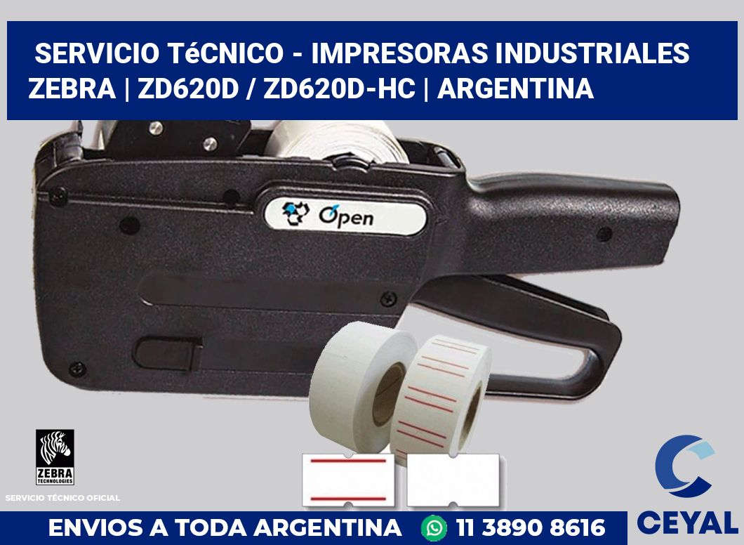 Servicio técnico - impresoras industriales Zebra | ZD620d / ZD620d‑HC | Argentina