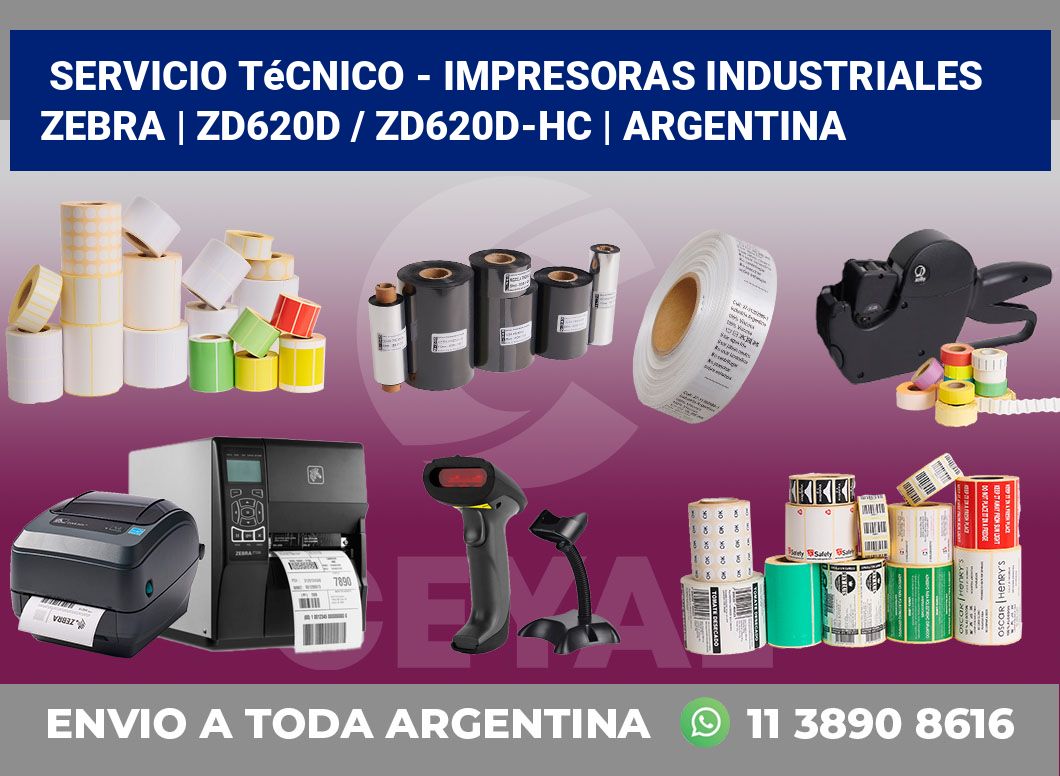 Servicio técnico – impresoras industriales Zebra | ZD620d / ZD620d‑HC | Argentina