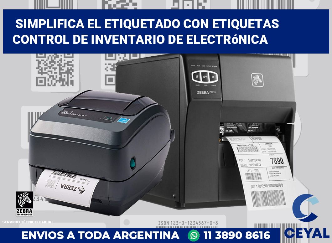 Simplifica el Etiquetado con Etiquetas Control de Inventario de Electrónica