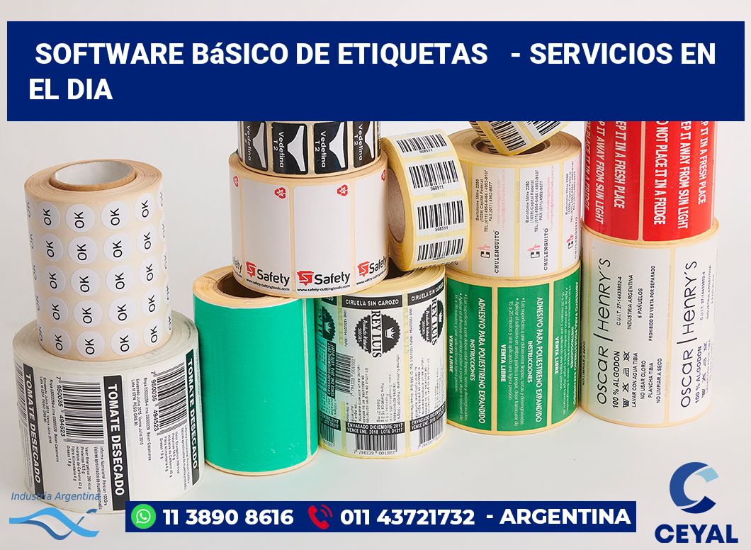 Software básico de etiquetas   - Servicios en el dia