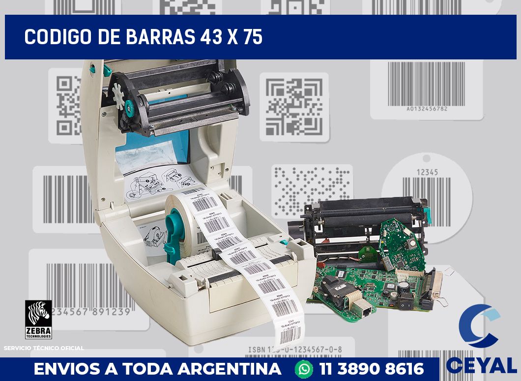 codigo de barras 43 x 75