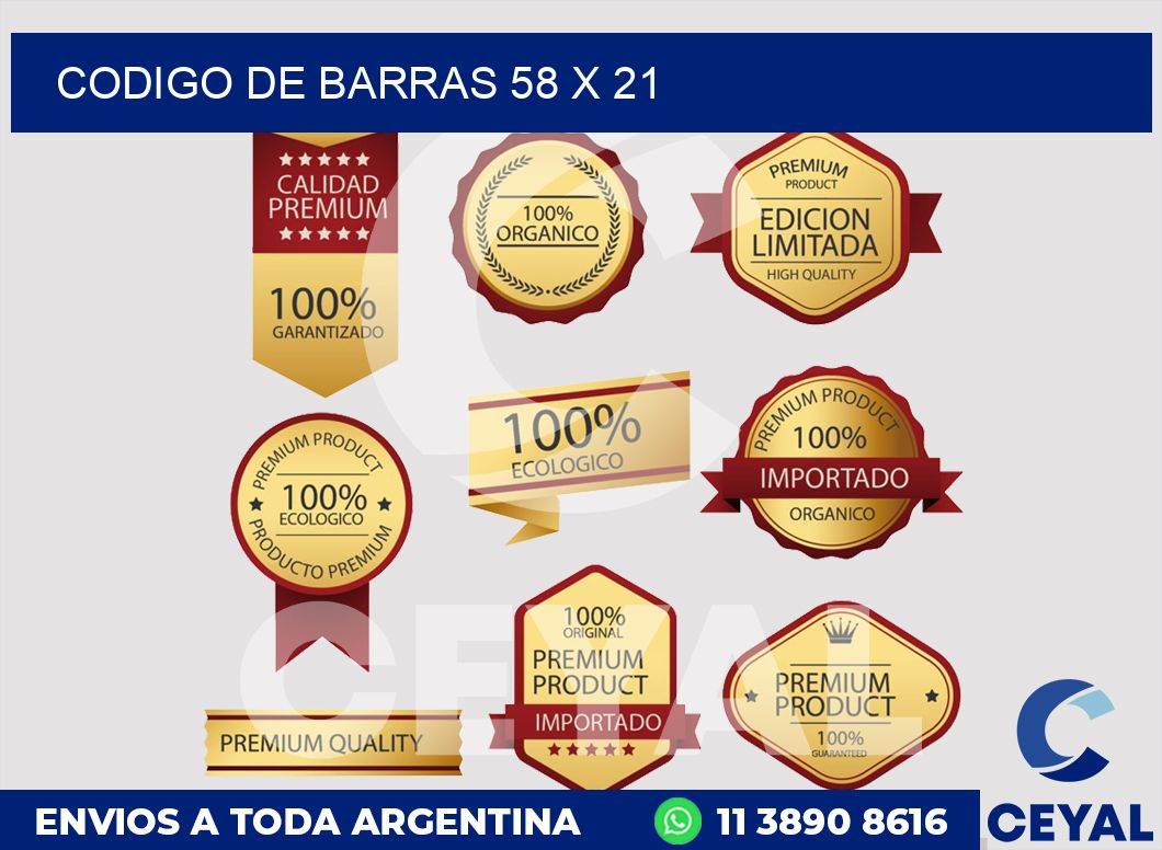 codigo de barras 58 x 21