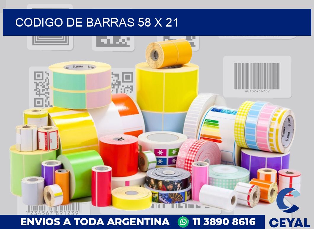 codigo de barras 58 x 21