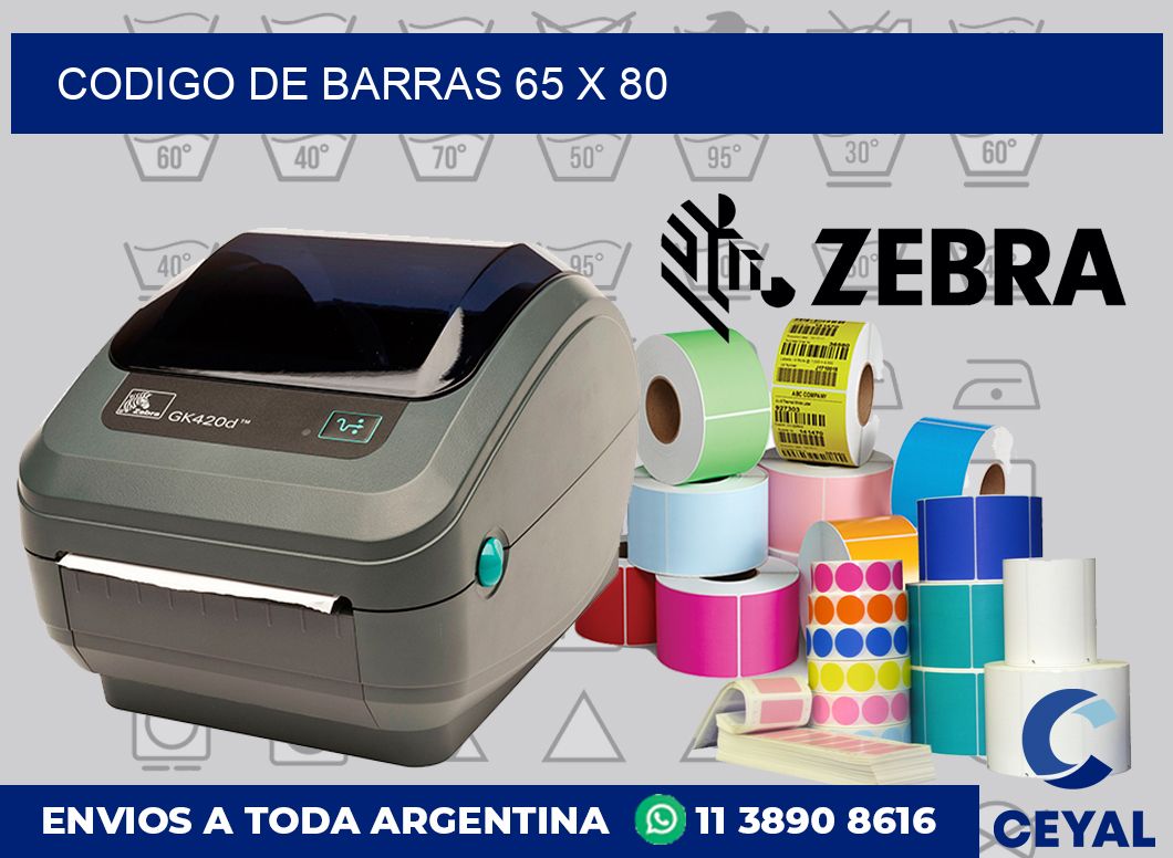 codigo de barras 65 x 80