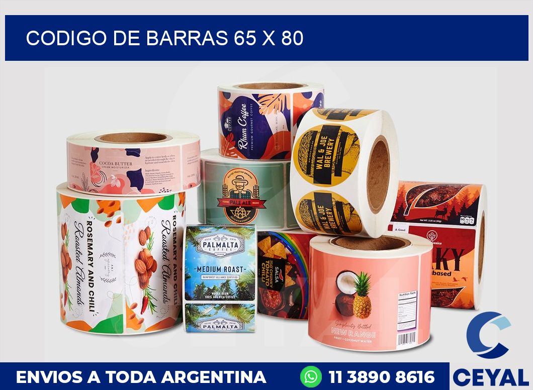 codigo de barras 65 x 80