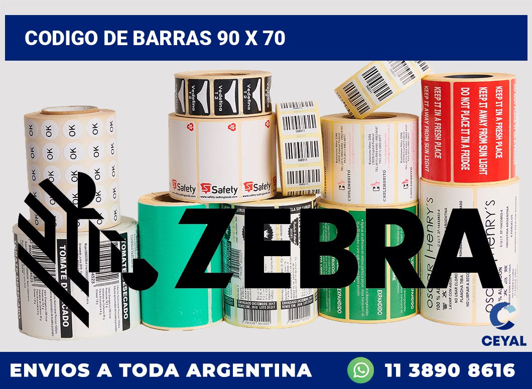 codigo de barras 90 x 70