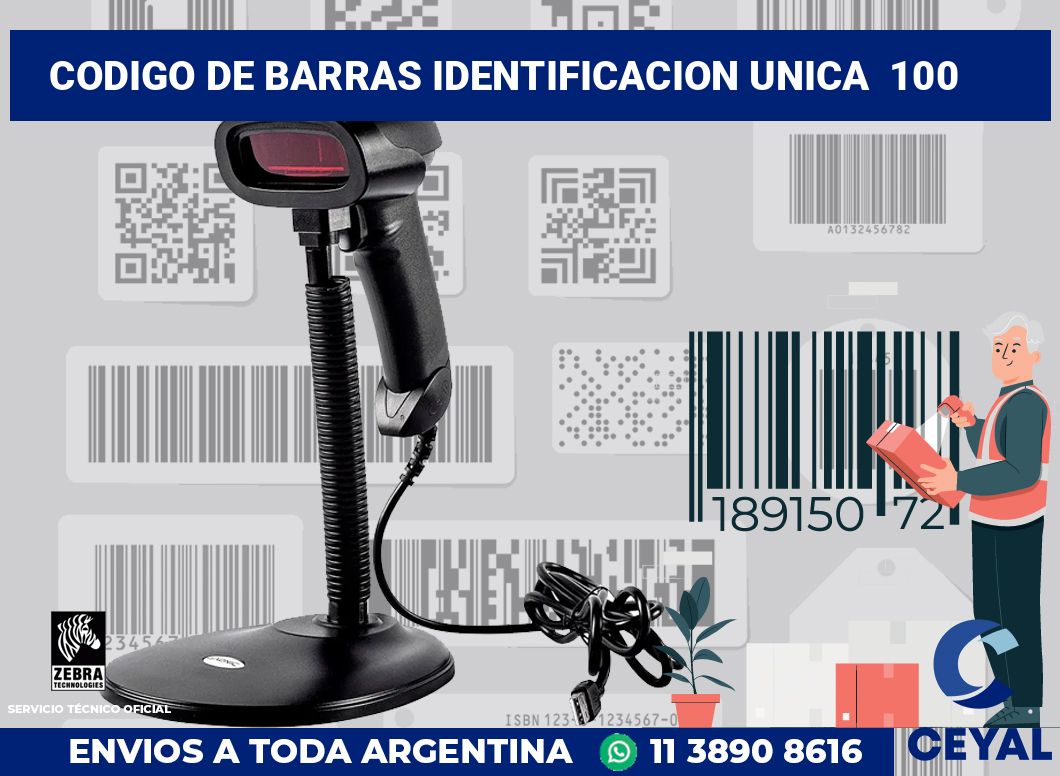 codigo de barras identificacion unica  100