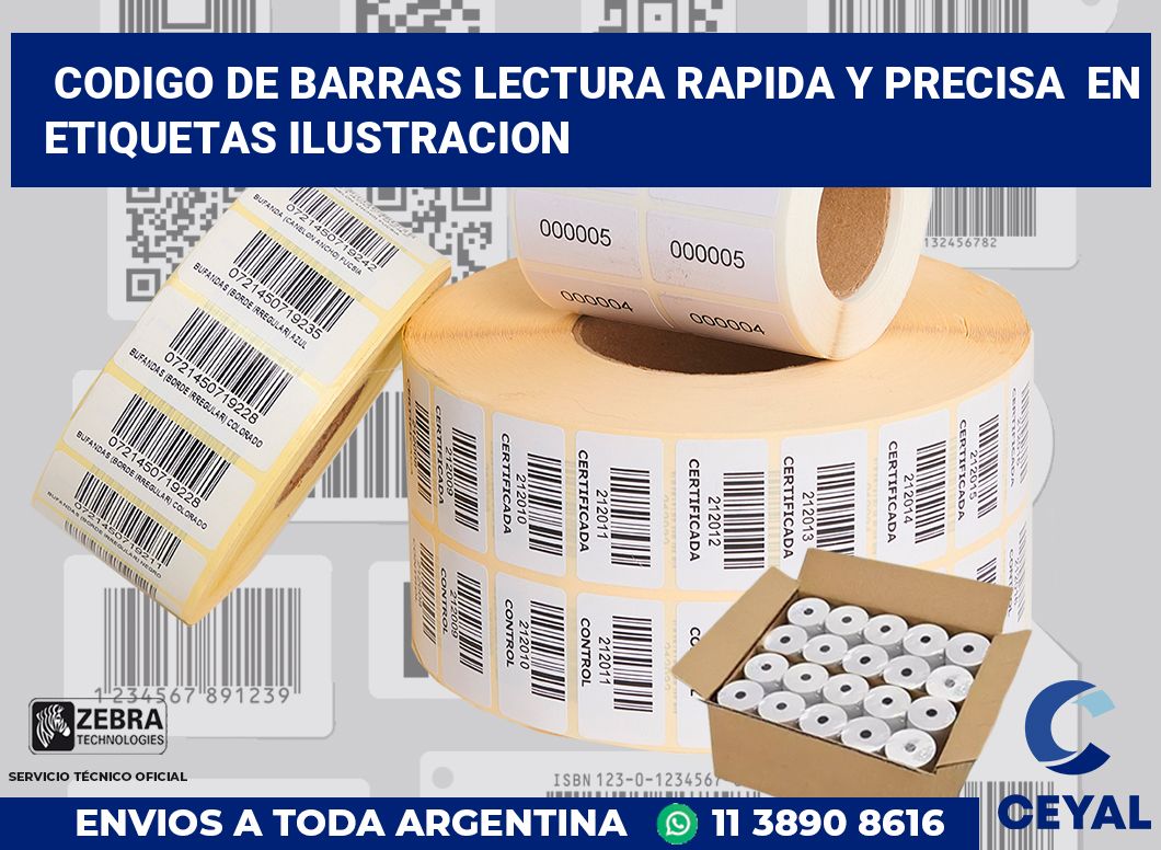 codigo de barras lectura rapida y precisa  en etiquetas ilustracion
