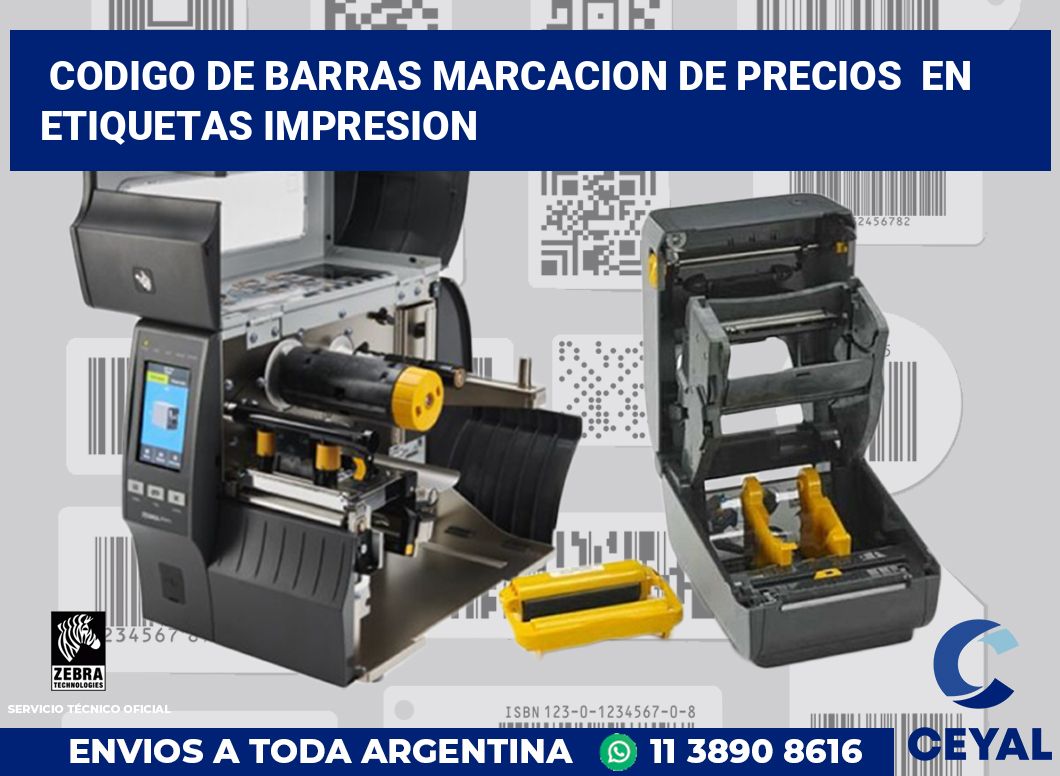 codigo de barras marcacion de precios  en etiquetas impresion