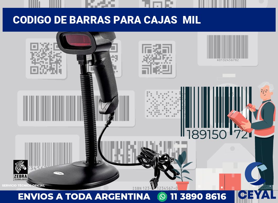 codigo de barras para cajas  mil