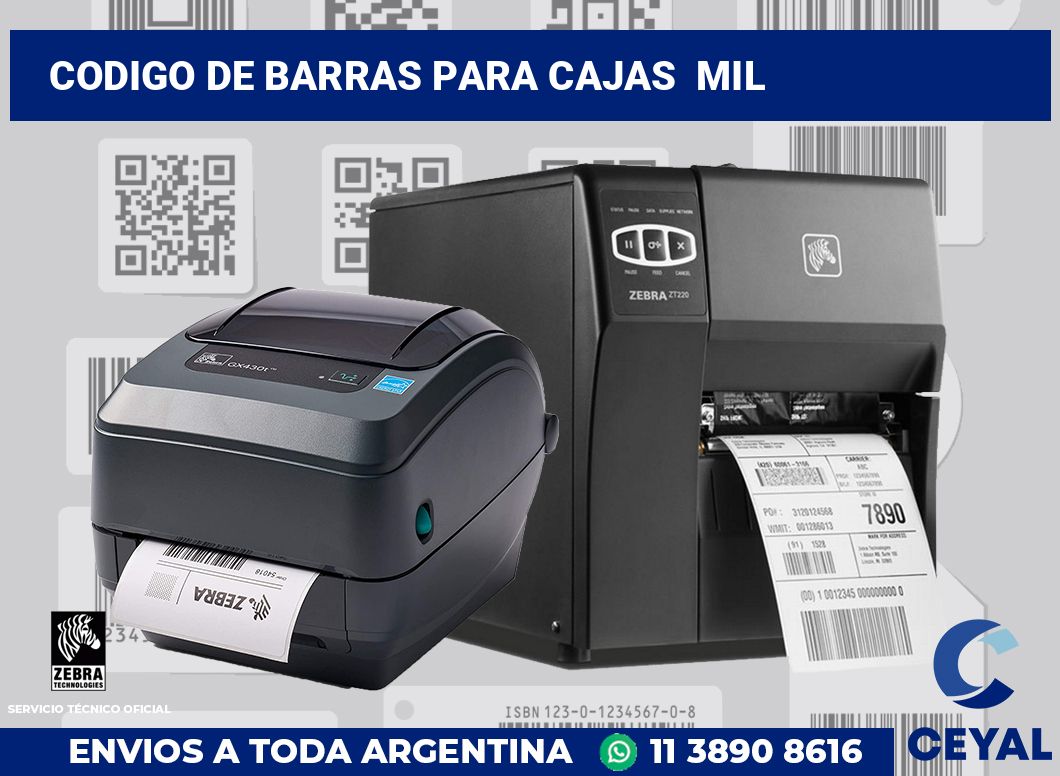 codigo de barras para cajas  mil