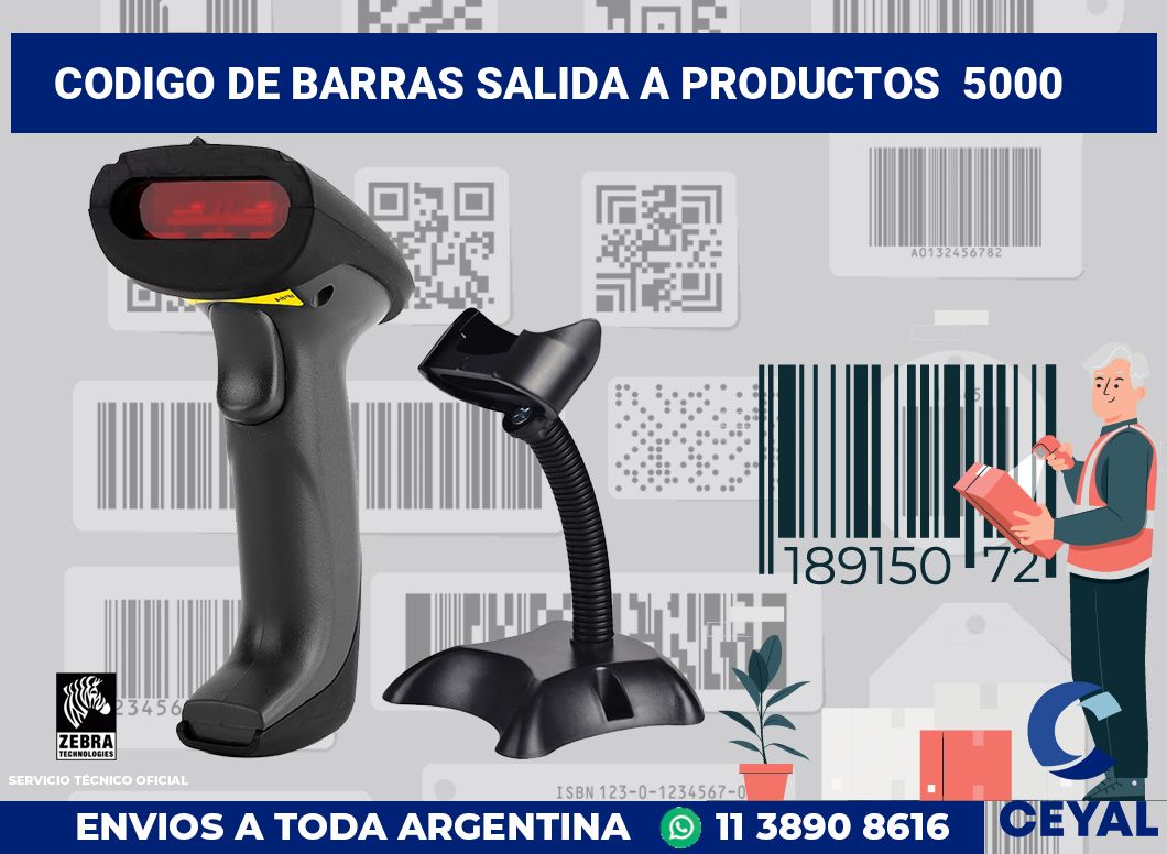 codigo de barras salida a productos  5000