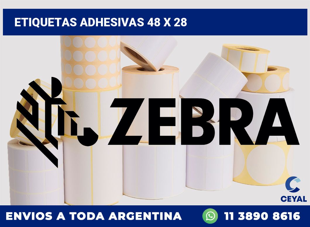 etiquetas adhesivas 48 x 28