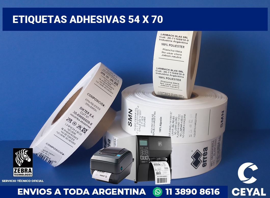 etiquetas adhesivas 54 x 70