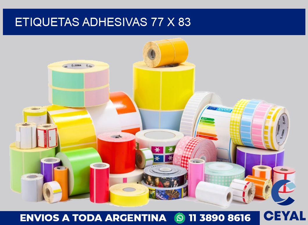 etiquetas adhesivas 77 x 83