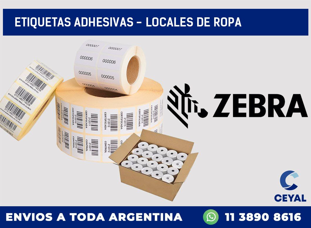 etiquetas adhesivas - Locales de ropa