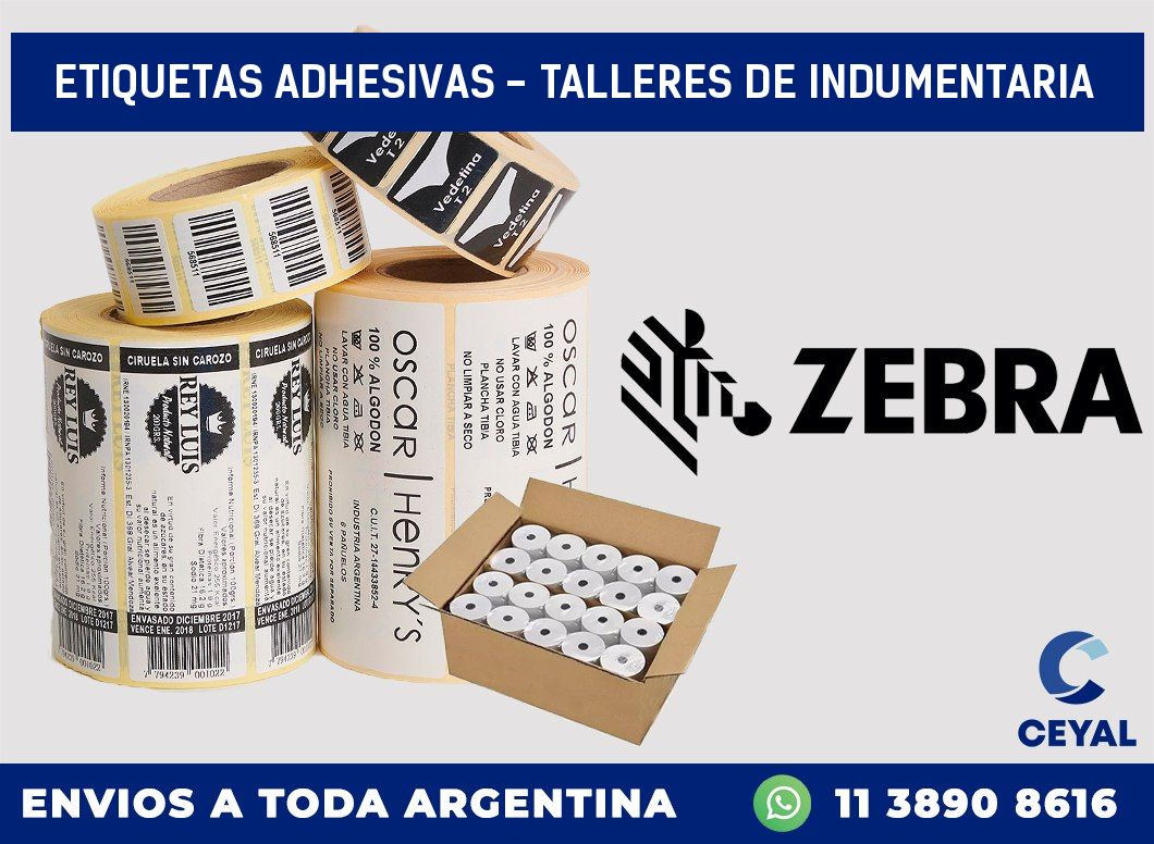 etiquetas adhesivas – Talleres de indumentaria