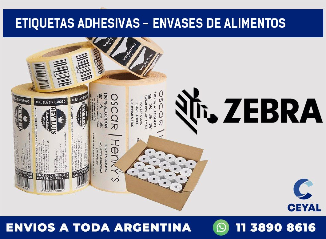 etiquetas adhesivas – envases de alimentos