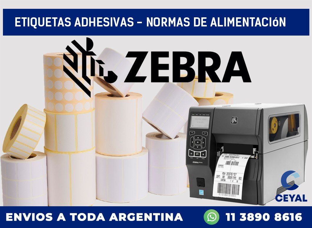 etiquetas adhesivas – normas de alimentación