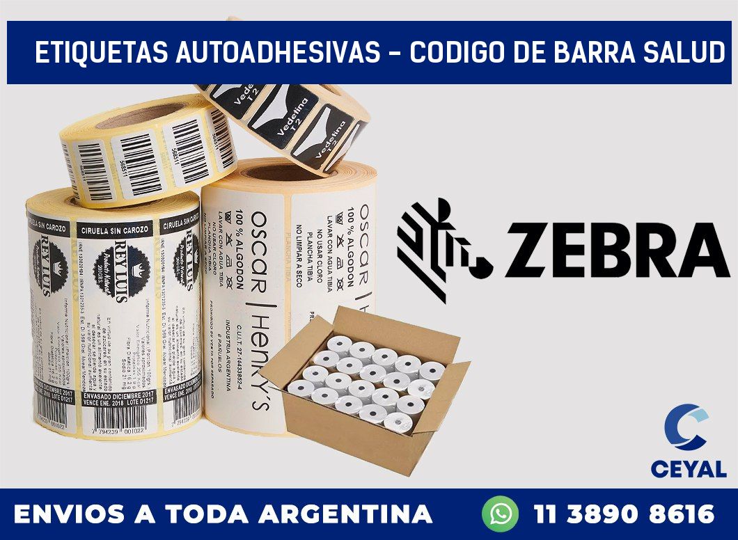 etiquetas autoadhesivas – codigo de barra salud
