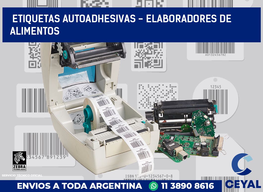 etiquetas autoadhesivas - elaboradores de alimentos