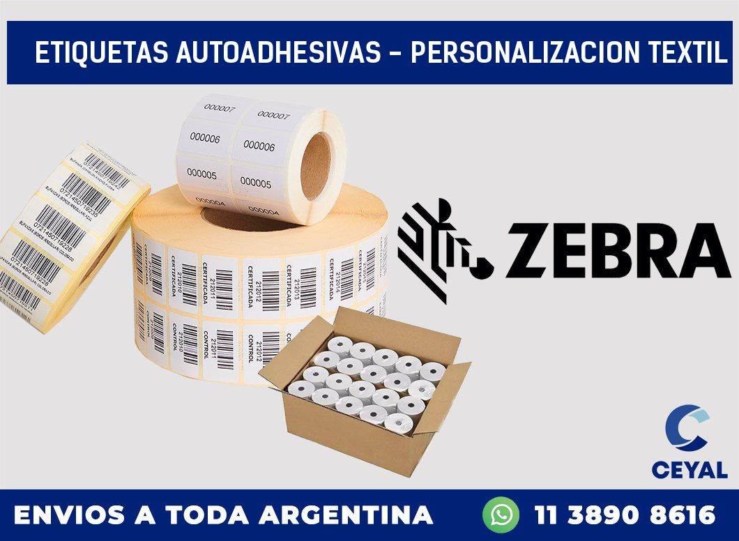 etiquetas autoadhesivas - personalizacion textil