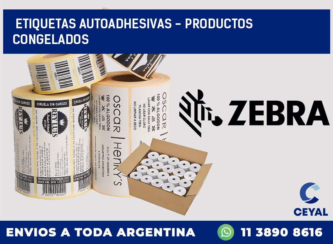etiquetas autoadhesivas – productos congelados