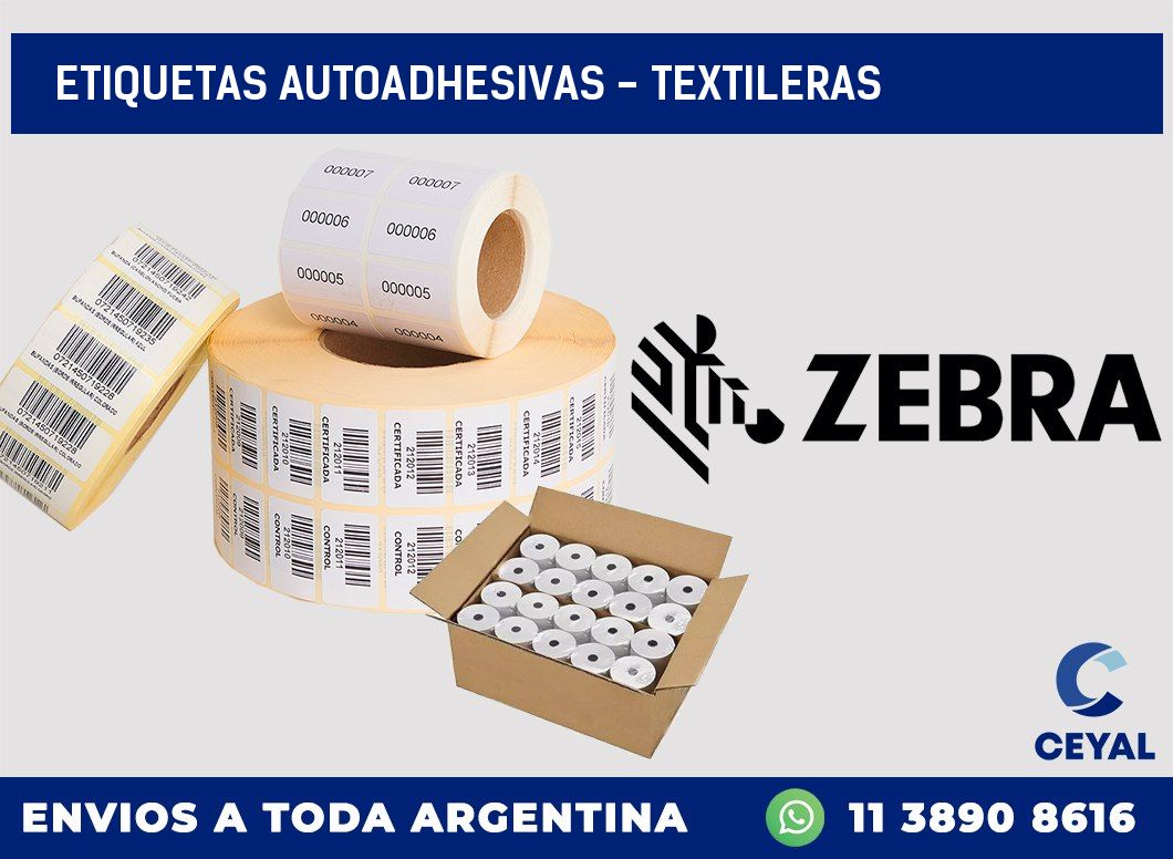 etiquetas autoadhesivas - textileras