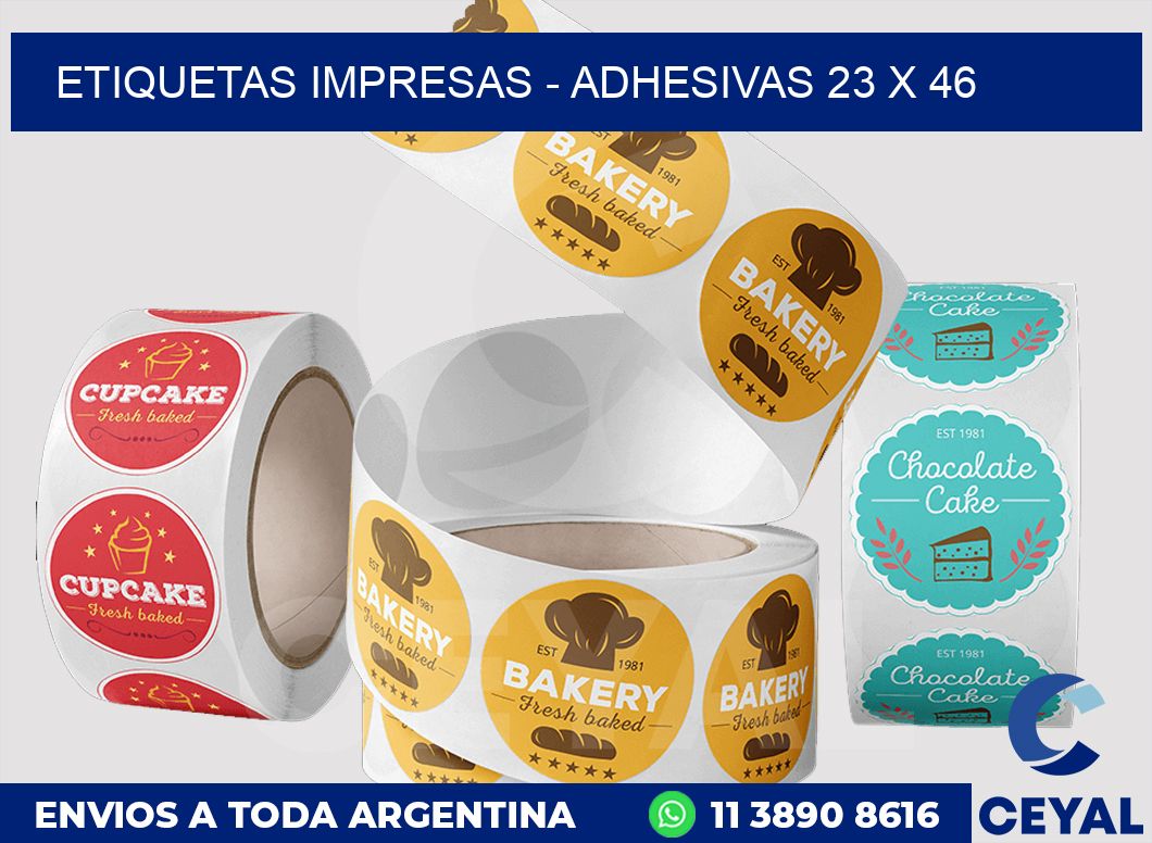 etiquetas impresas – Adhesivas 23 x 46