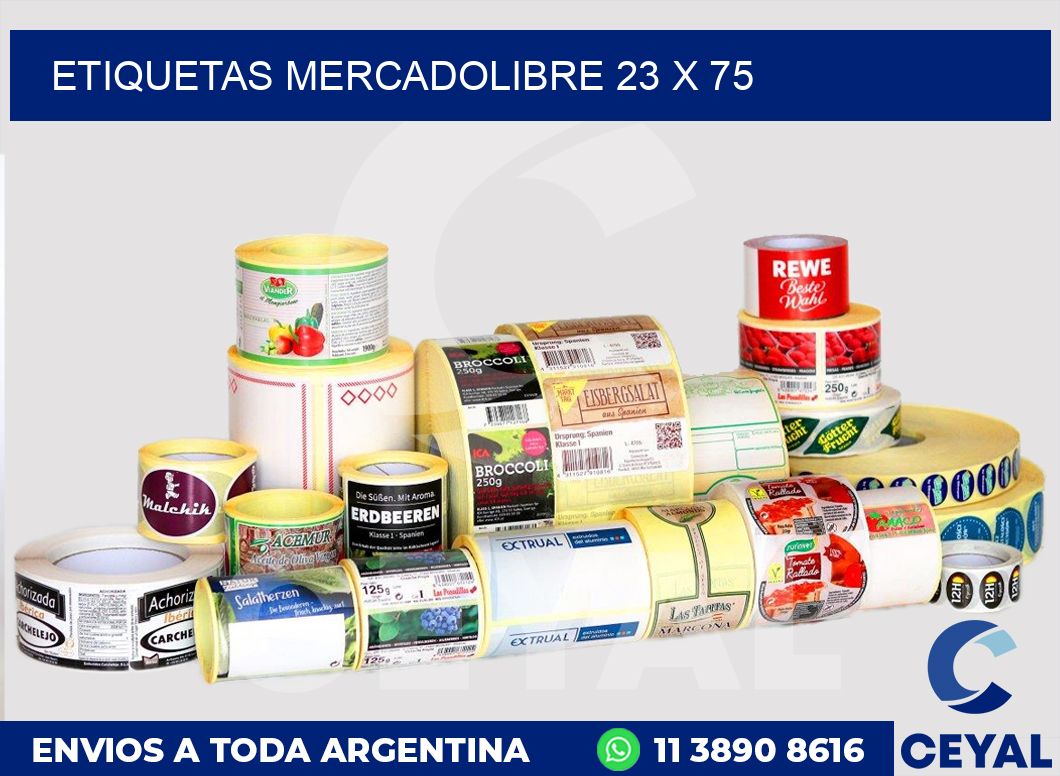 etiquetas mercadolibre 23 x 75