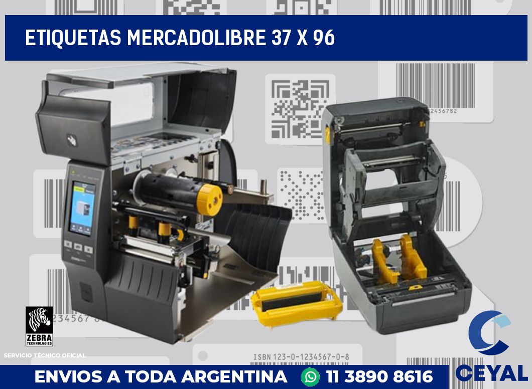 etiquetas mercadolibre 37 x 96