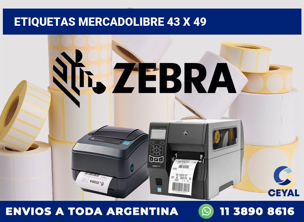 etiquetas mercadolibre 43 x 49