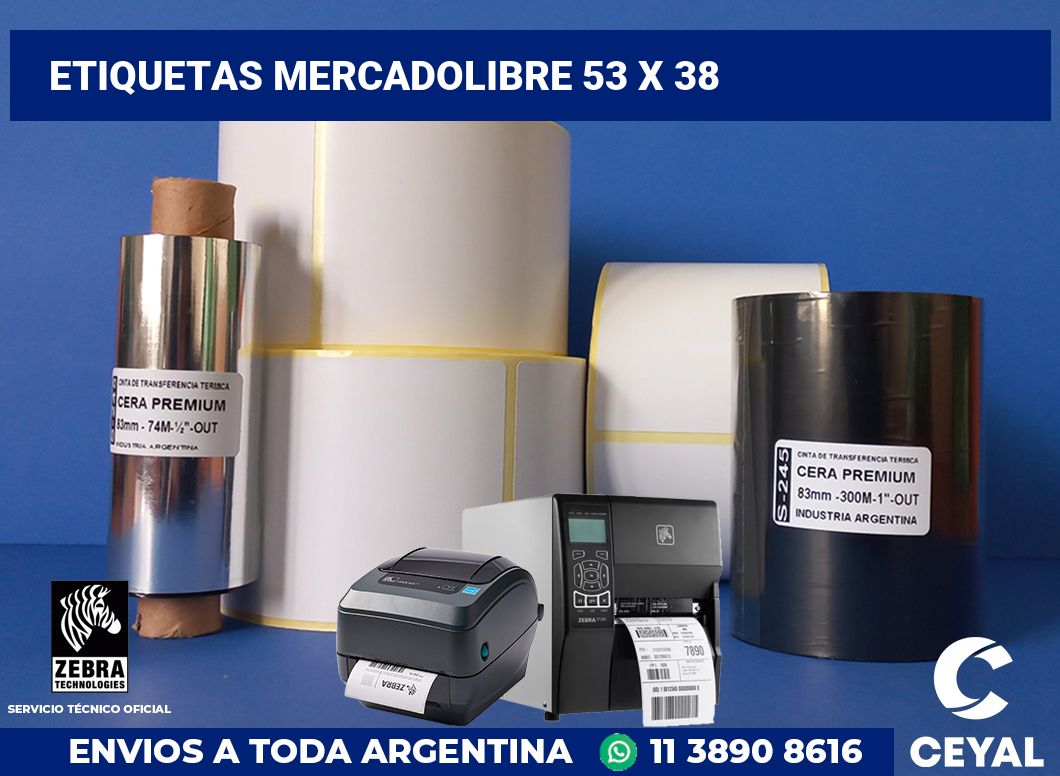 etiquetas mercadolibre 53 x 38